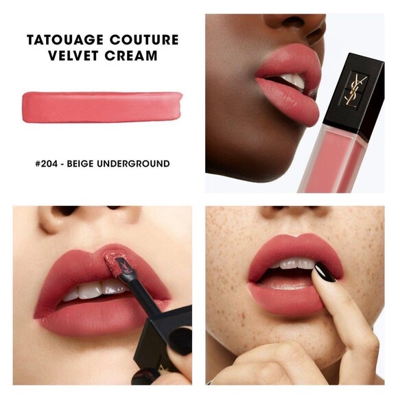 YSL Tatouage Couture Velvet Cream Matte lipstick*204 Beige Underground - Picture 3 of 6